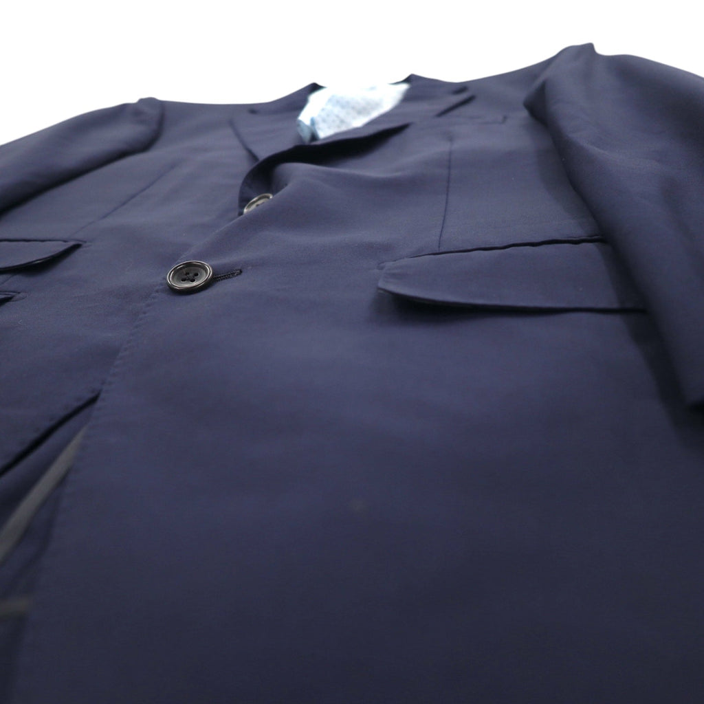 azabu tailor × loro Piana giacca sartoriale monopetto 2 bottoni S blu navy lana fodera a pois made in Japan