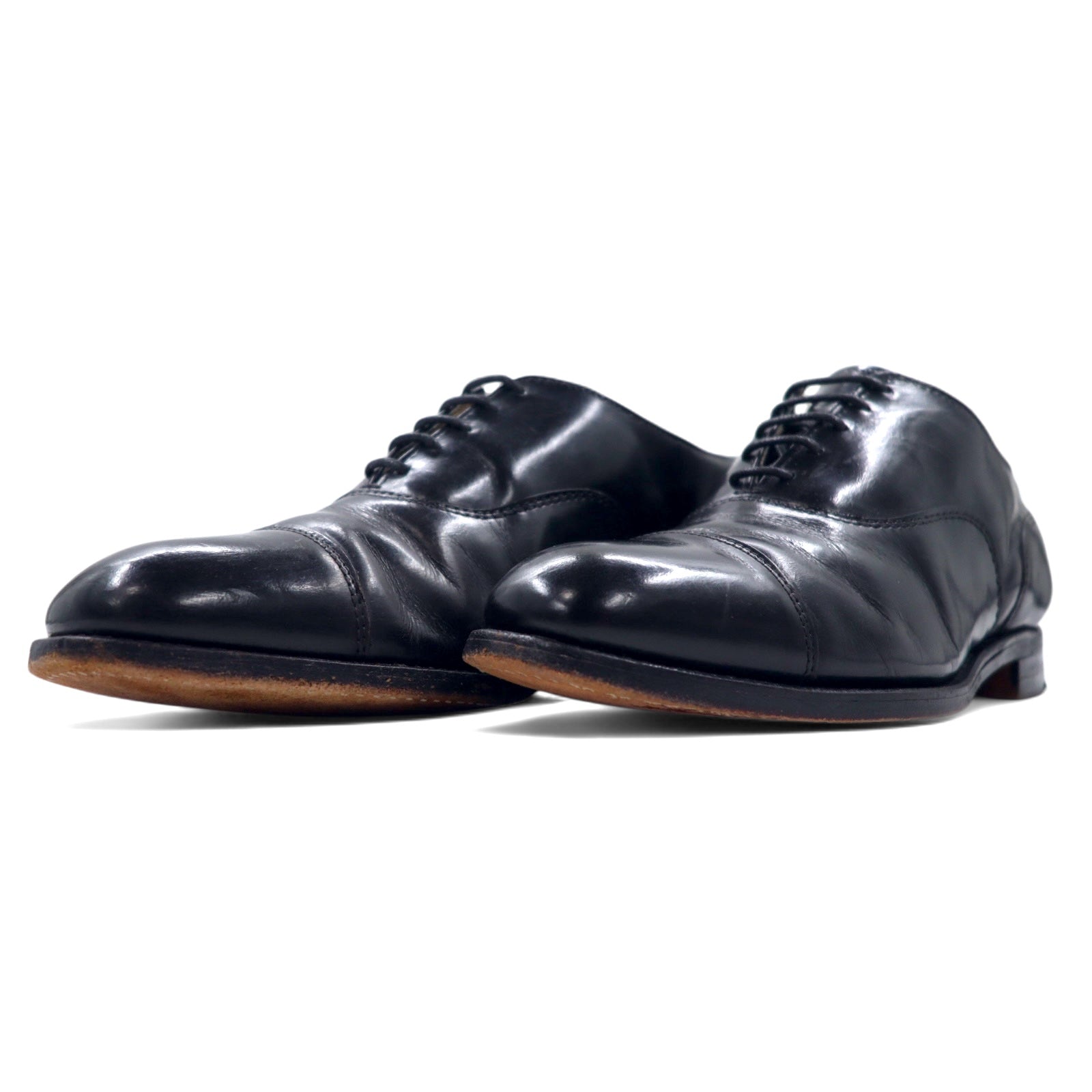 Scarpe stringate Church's Churchill realizzate in esclusiva, con punta diritta, da uomo, taglia 27.5 cm, nere, in pelle, con cucitura Goodyear, C287B 70017