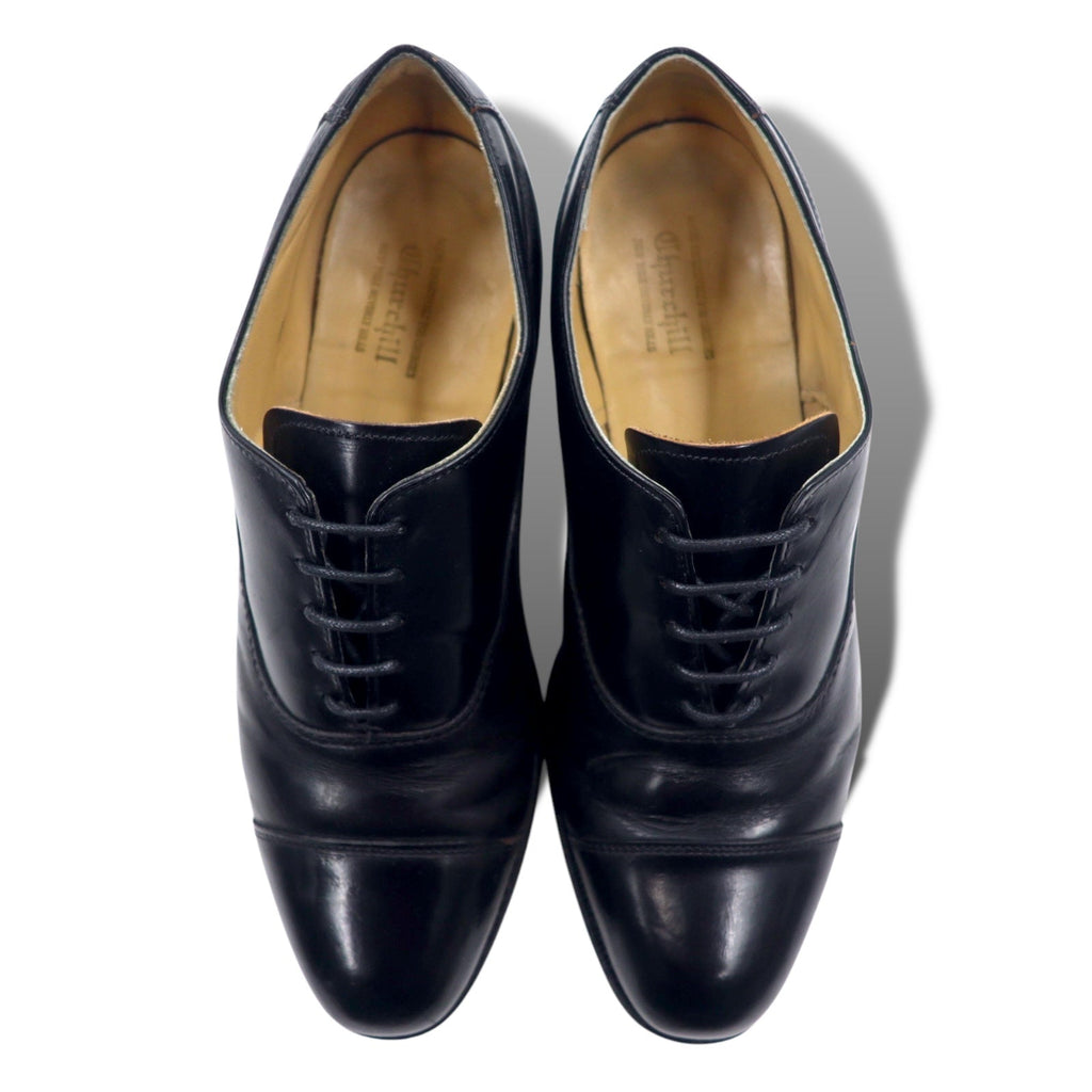 Scarpe stringate Church's Churchill realizzate in esclusiva, con punta diritta, da uomo, taglia 27.5 cm, nere, in pelle, con cucitura Goodyear, C287B 70017
