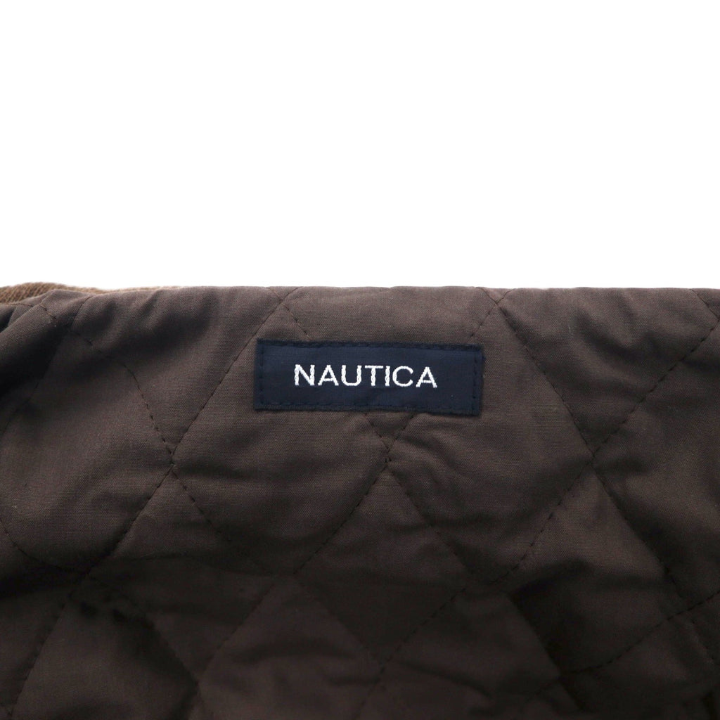 NAUTICA Giacca collo a listino L Cachi Cotone Poliestere Cappuccio a scomparsa Logo ricamato a punto singolo