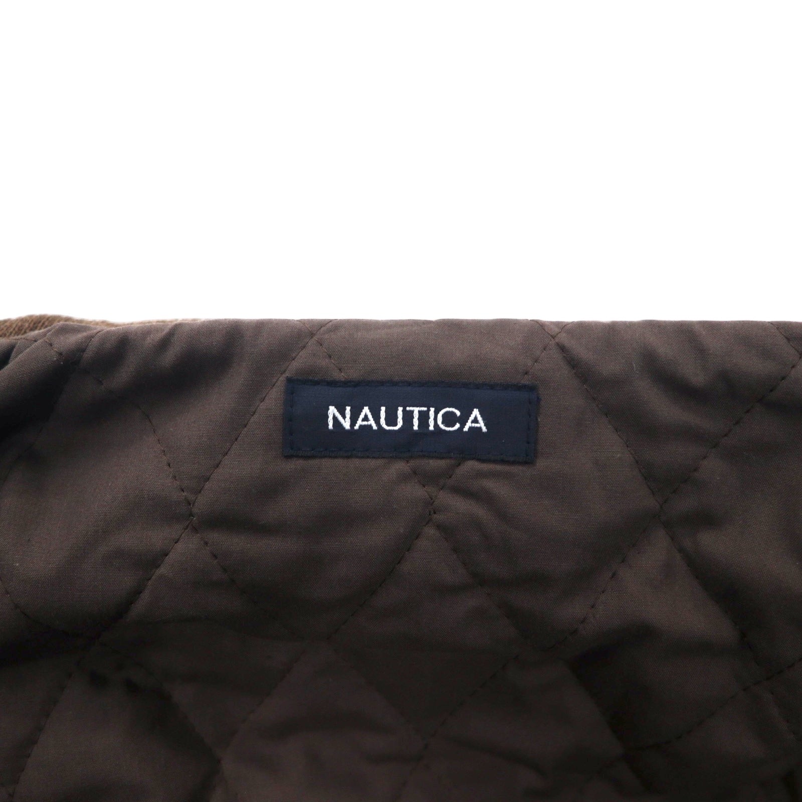 NAUTICA Giacca collo a listino L Cachi Cotone Poliestere Cappuccio a scomparsa Logo ricamato a punto singolo