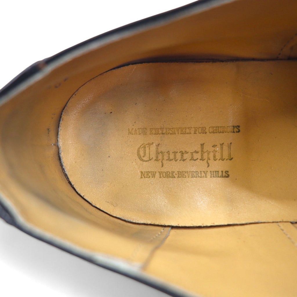 Scarpe stringate Church's Churchill realizzate in esclusiva, con punta diritta, da uomo, taglia 27.5 cm, nere, in pelle, con cucitura Goodyear, C287B 70017