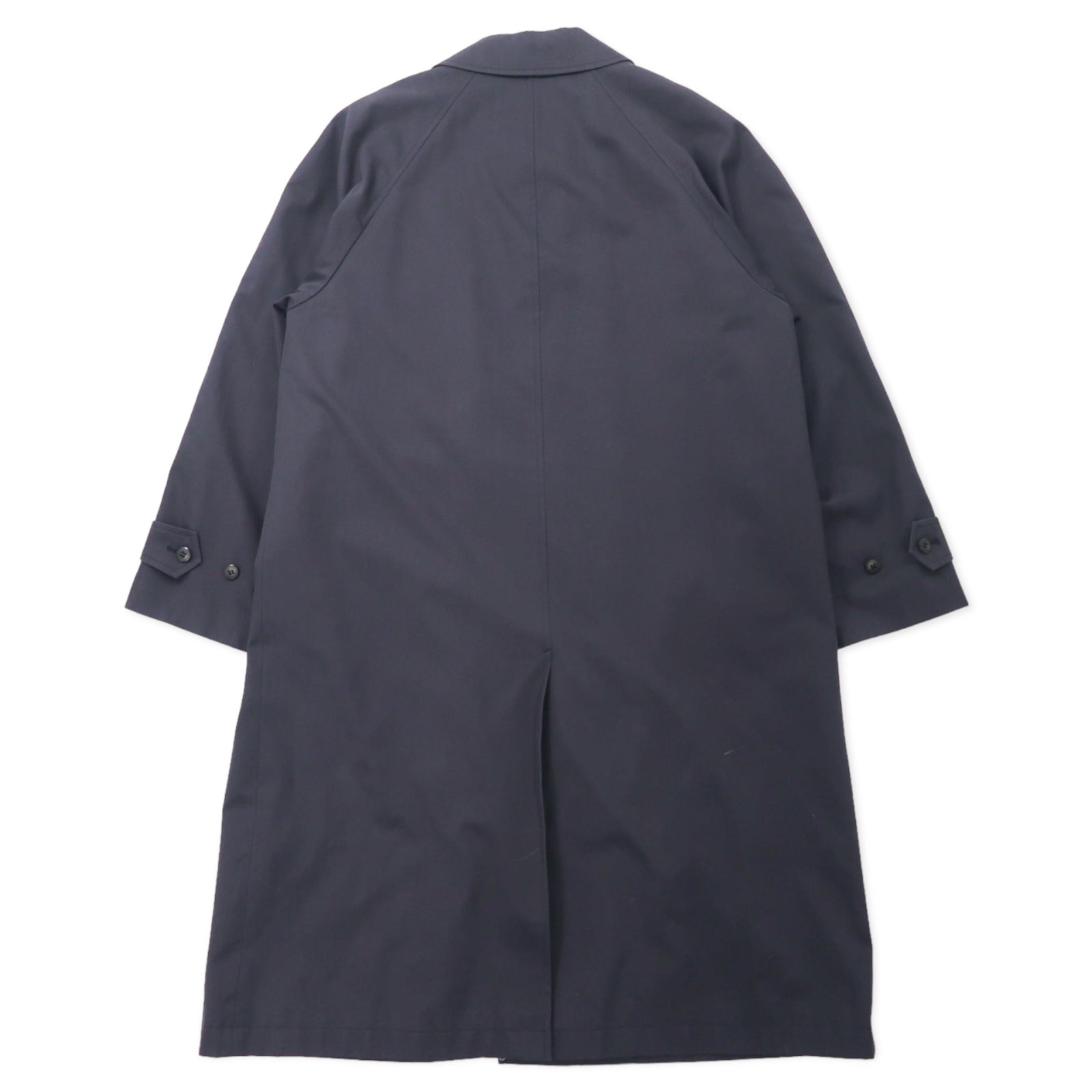CHAPS RALPH LAUREN anni '90, cappotto monopetto, taglia LL, nero, cotone, abbottonatura nascosta, fodera staccabile