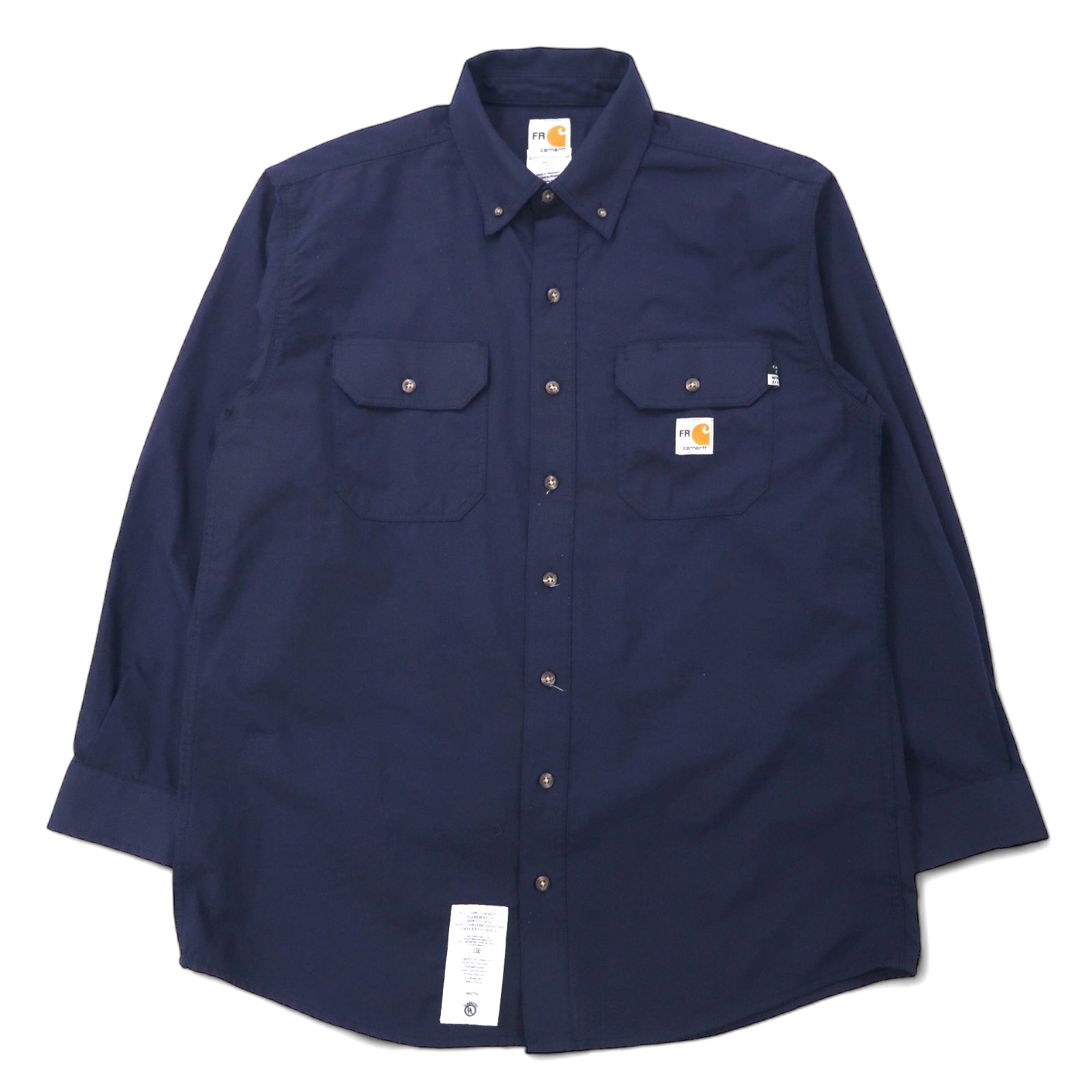 Carhartt FR - Camicia button-down da lavoro, taglia L, blu navy, aramide, tessuto ignifugo, oversize 395-20