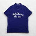 POLO RALPH LAUREN Polo ricamata con cucitura a catena L blu Piquet POLO TEAM