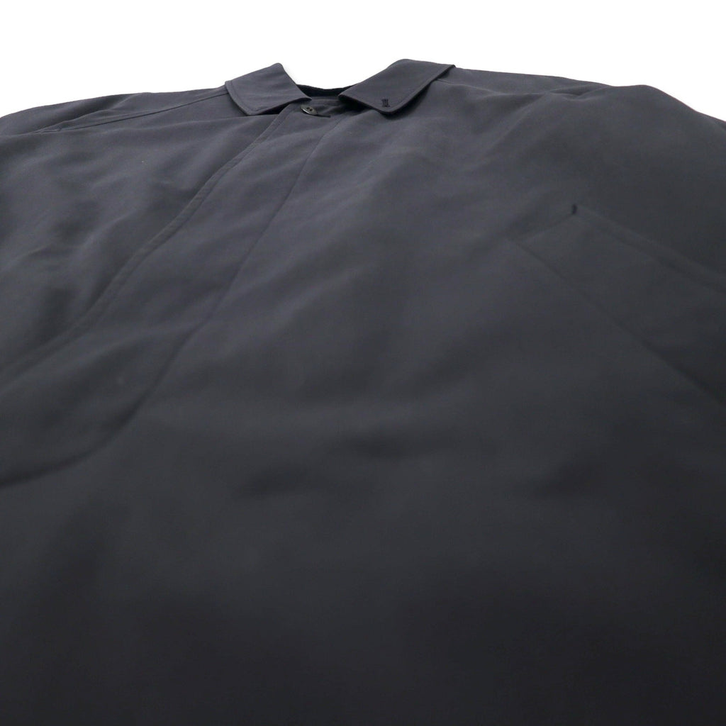 CHAPS RALPH LAUREN anni '90, cappotto monopetto, taglia LL, nero, cotone, abbottonatura nascosta, fodera staccabile