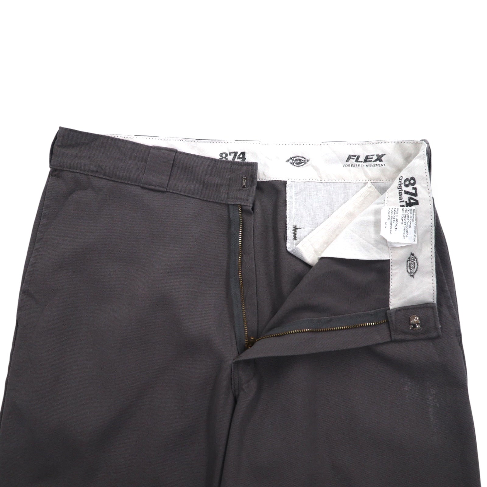 Dickies 874 Pantaloni Chino da Lavoro L Grigio Original Fit W641EC6 Fabbricato in Honduras