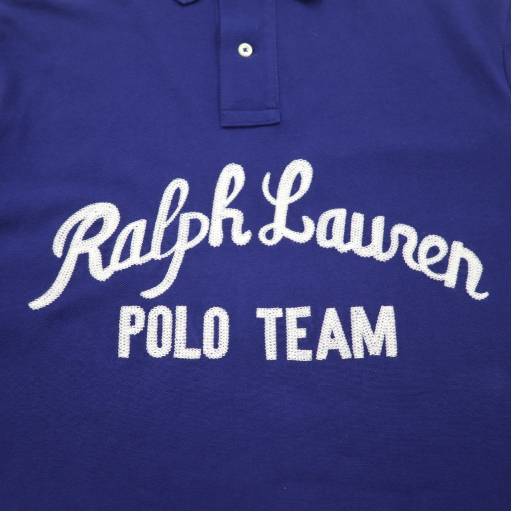 POLO RALPH LAUREN Polo ricamata con cucitura a catena L blu Piquet POLO TEAM