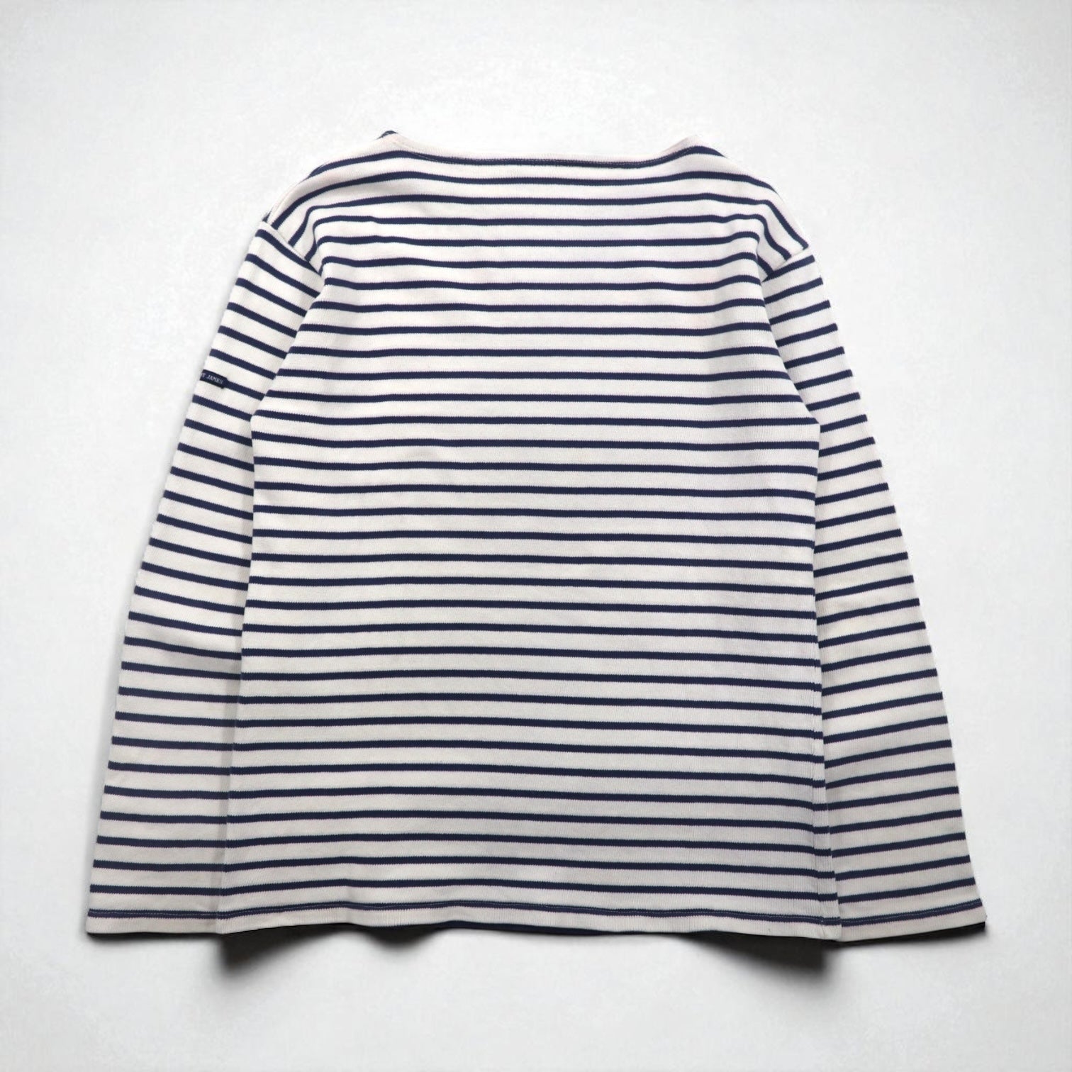SAINT JAMES フランス製 バスクシャツ ボートネック ロンT L ホワイト コットン ボーダー