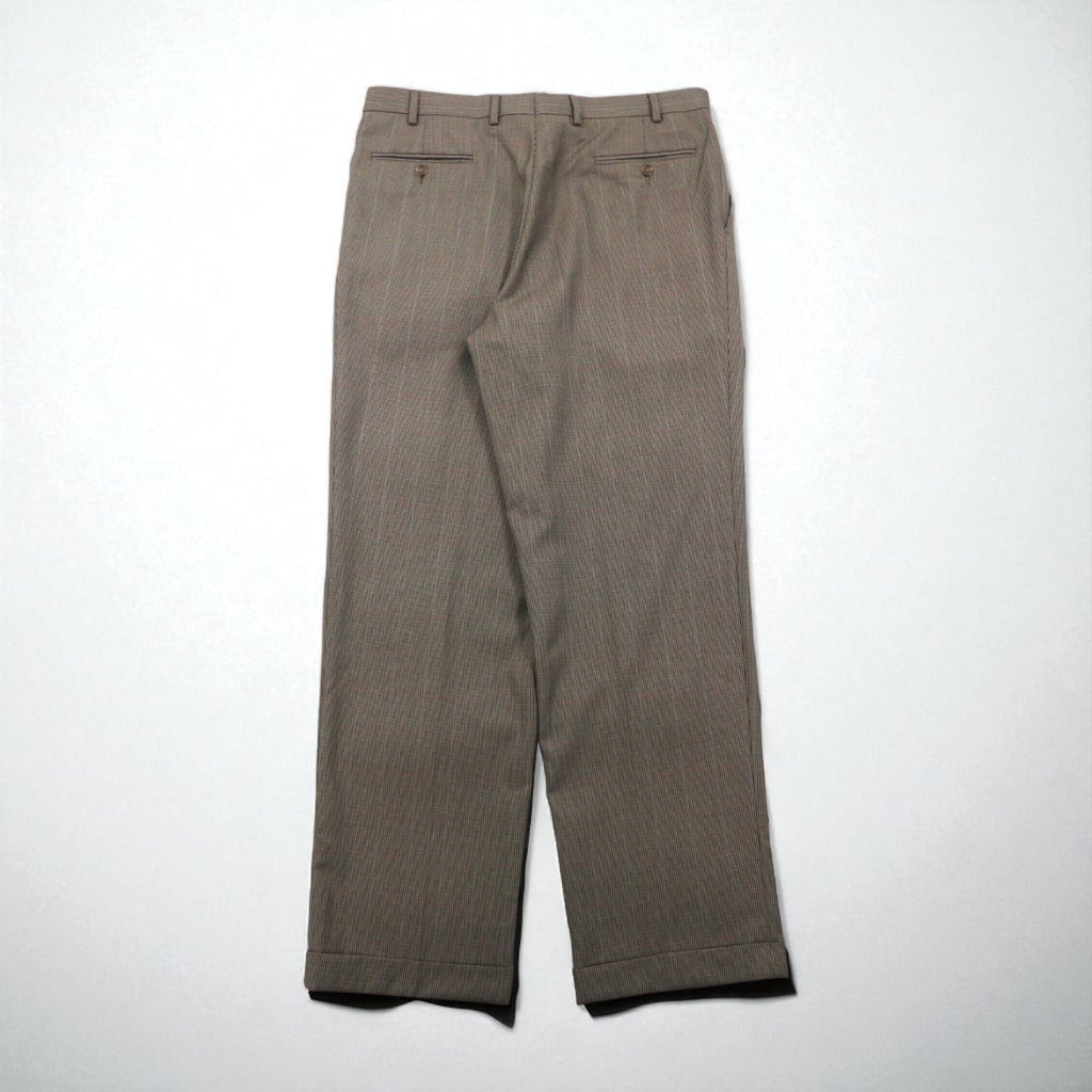Ralph Lauren 90年代 2タック ワイド スラックスパンツ L チェック プリーツ