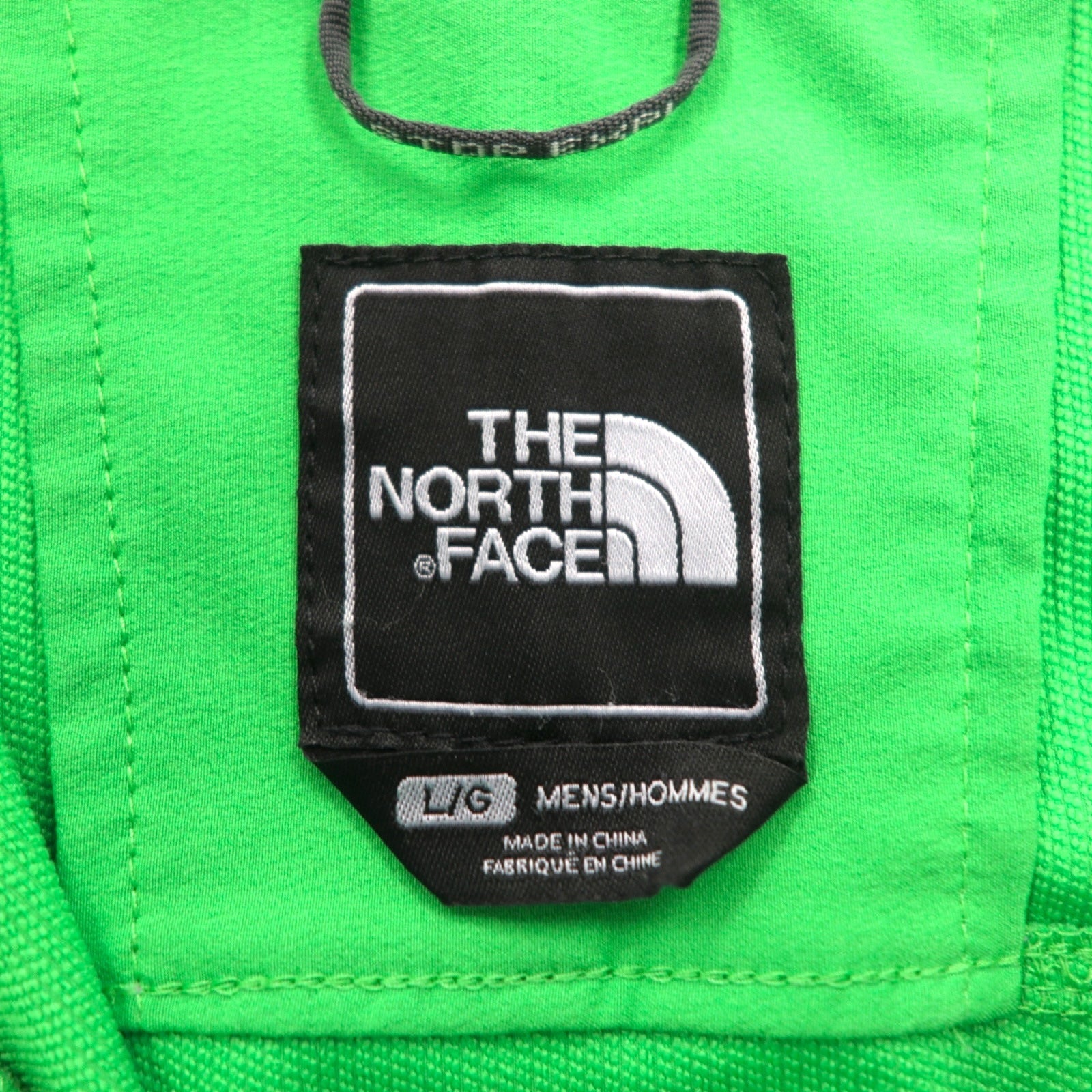 THE NORTH FACE Giacca softshell a mezza zip, taglia L, verde, poliestere ARDJ, coulisse