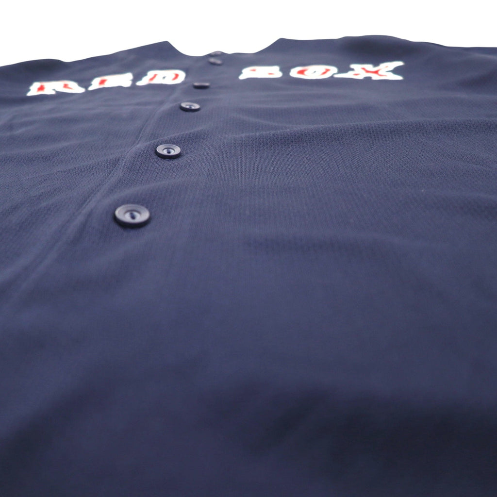 majestic 90年代 MLB ベースボールシャツ XL ネイビー ポリエステル RED SOX ナンバリング