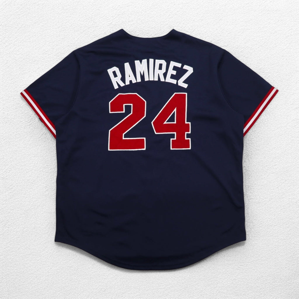 majestic 90年代 MLB ベースボールシャツ XL ネイビー ポリエステル RED SOX ナンバリング
