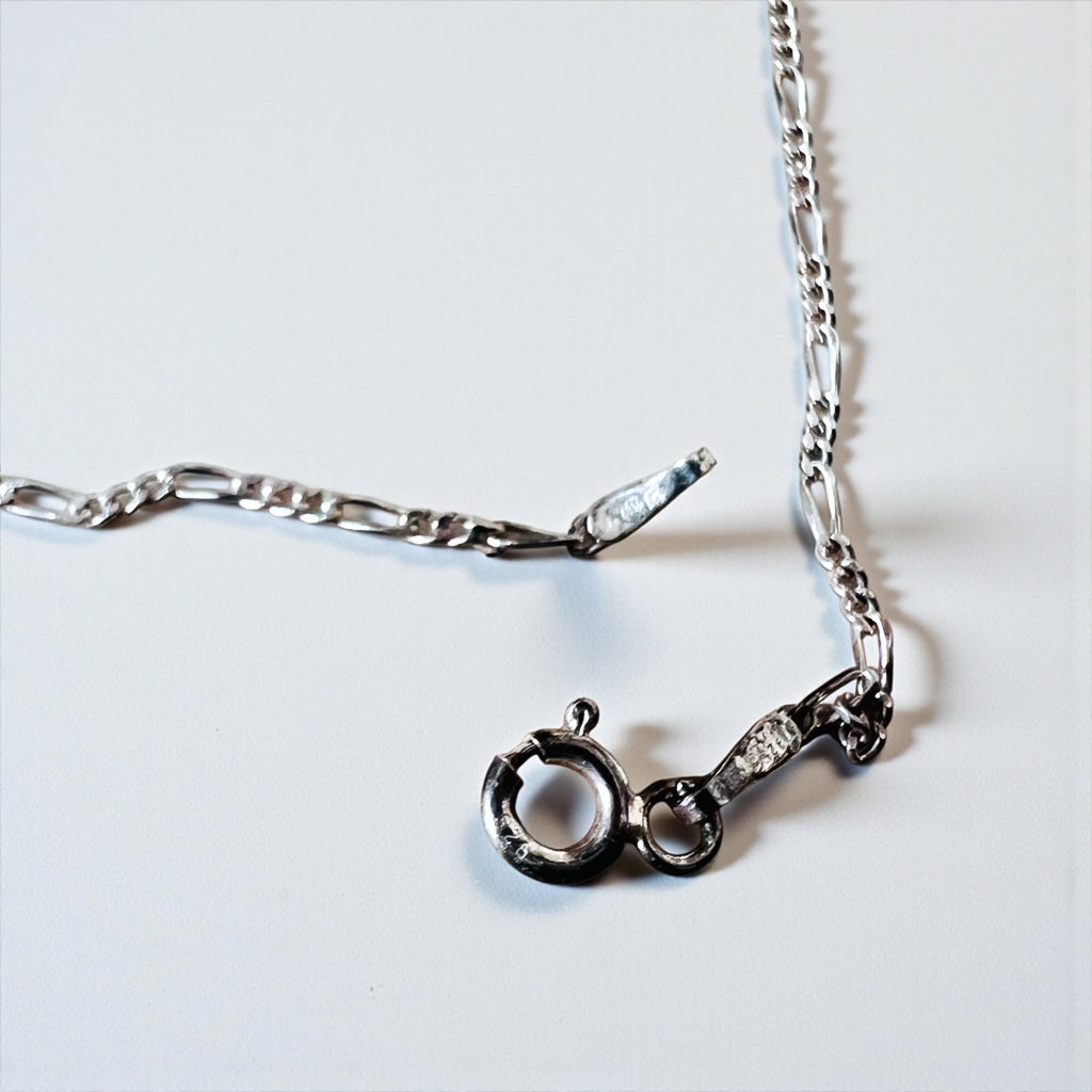 Italy Vintage Miraculous Medal Virgin Mary Necklace 聖母マリア オーバルコイン ネックレス シルバー 925 フィガロチェーン
