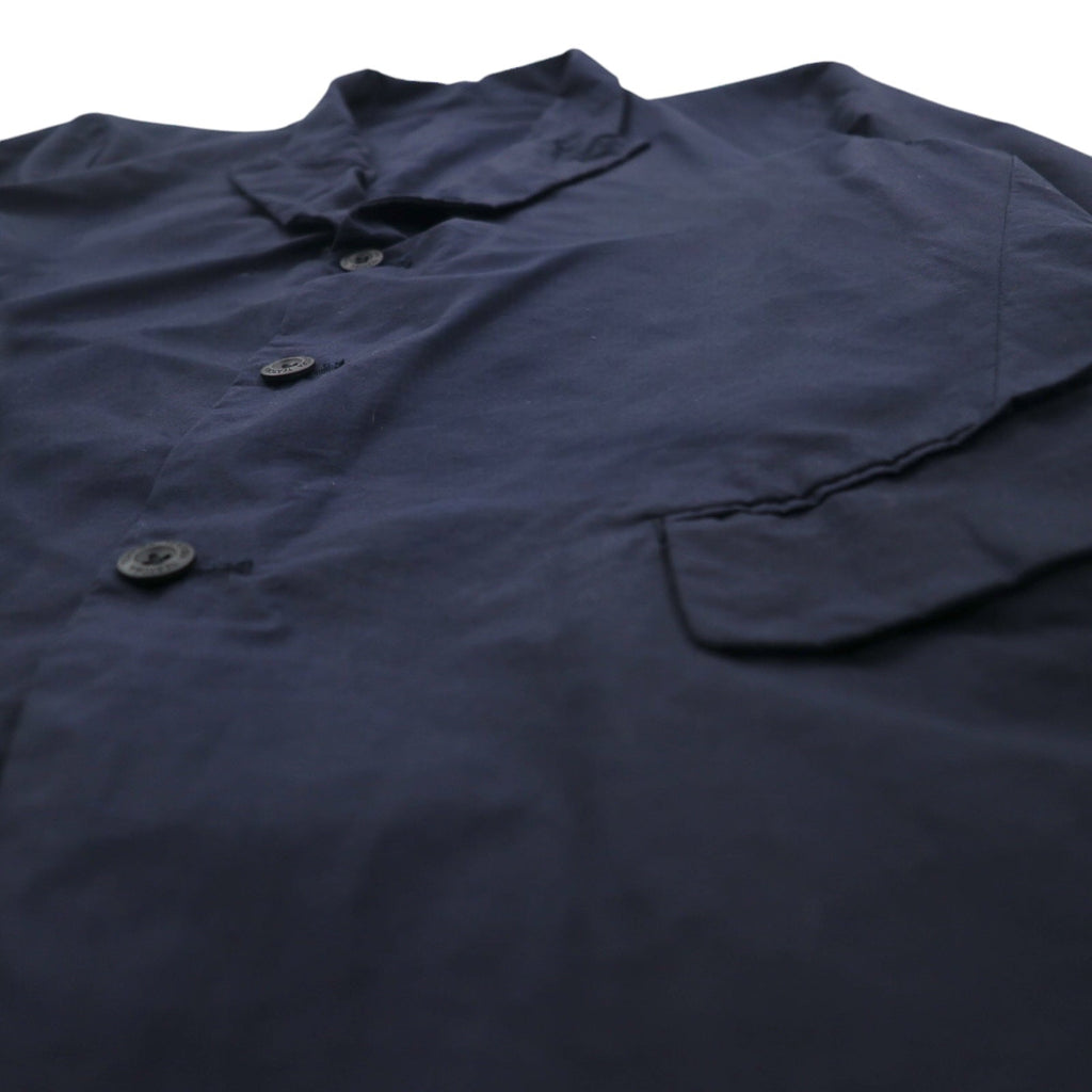 Completo TEATORA DEVICE JKT / WALLET PANTS taglia L, colore blu navy, in nylon PACKABLE, modelli TT-004-P / TT-203-P, Made in Japan.