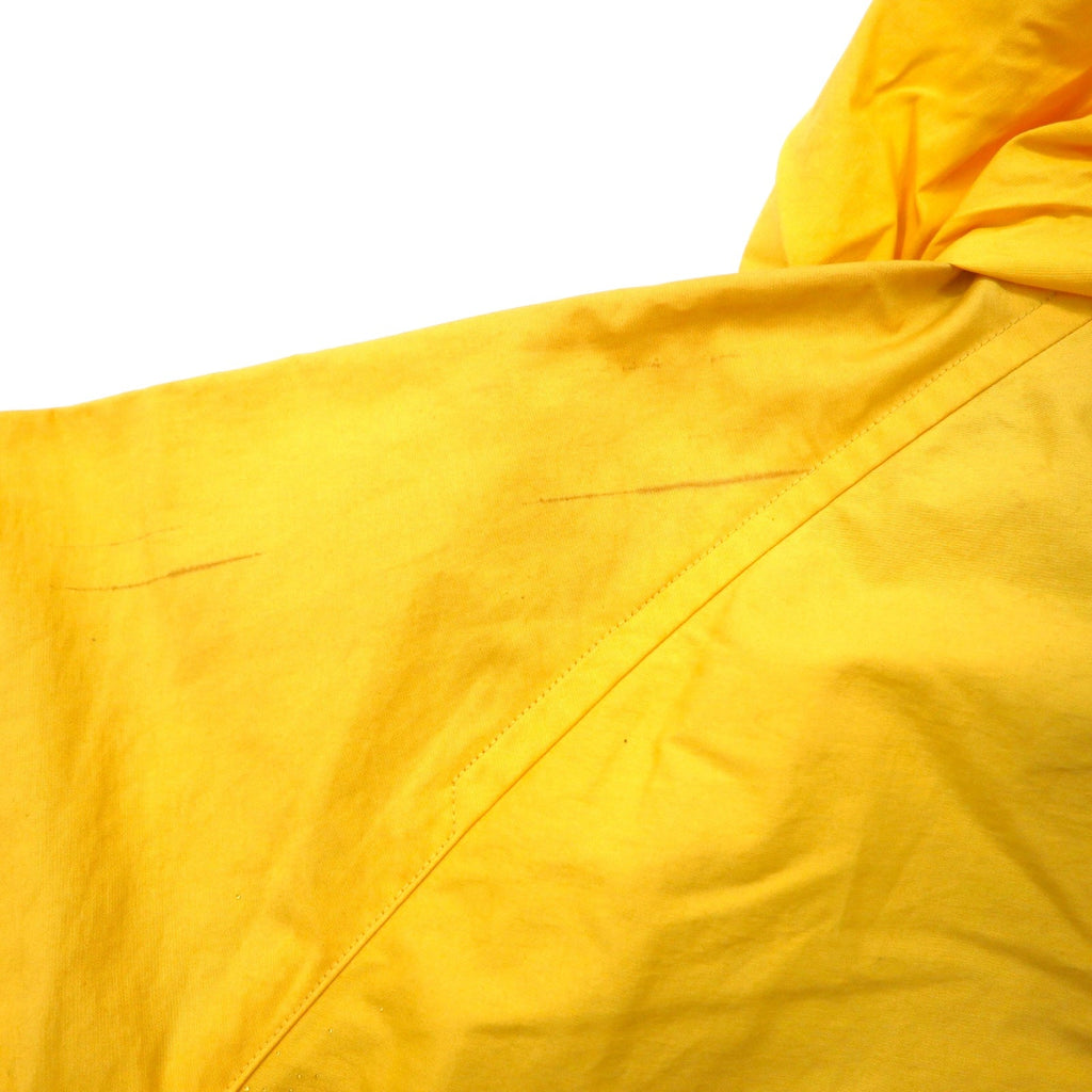 nautica Giacca a vela anni '90, taglia M, gialla, cotone-nylon, cappuccio riponibile, coulisse