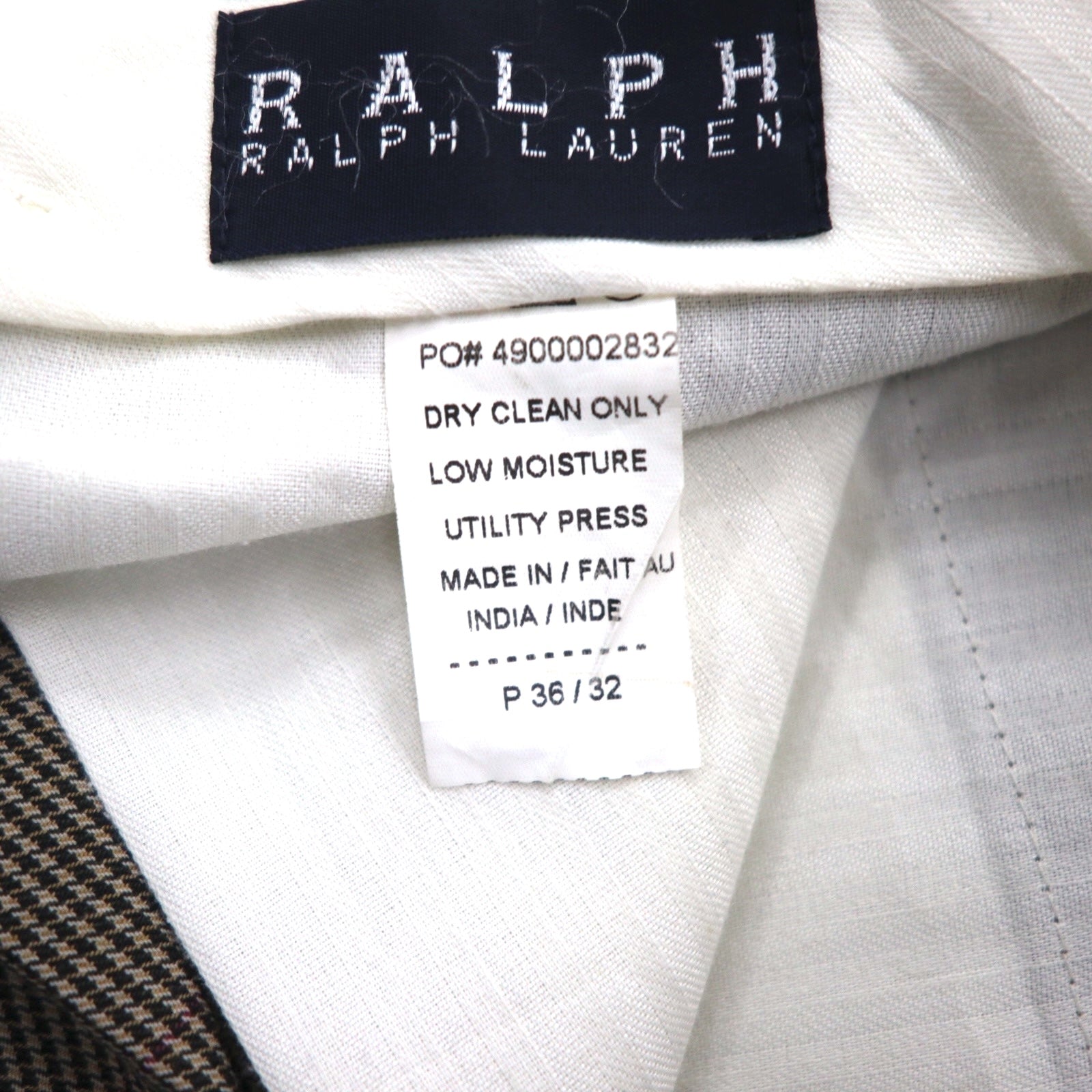 Ralph Lauren 90年代 2タック ワイド スラックスパンツ L チェック プリーツ