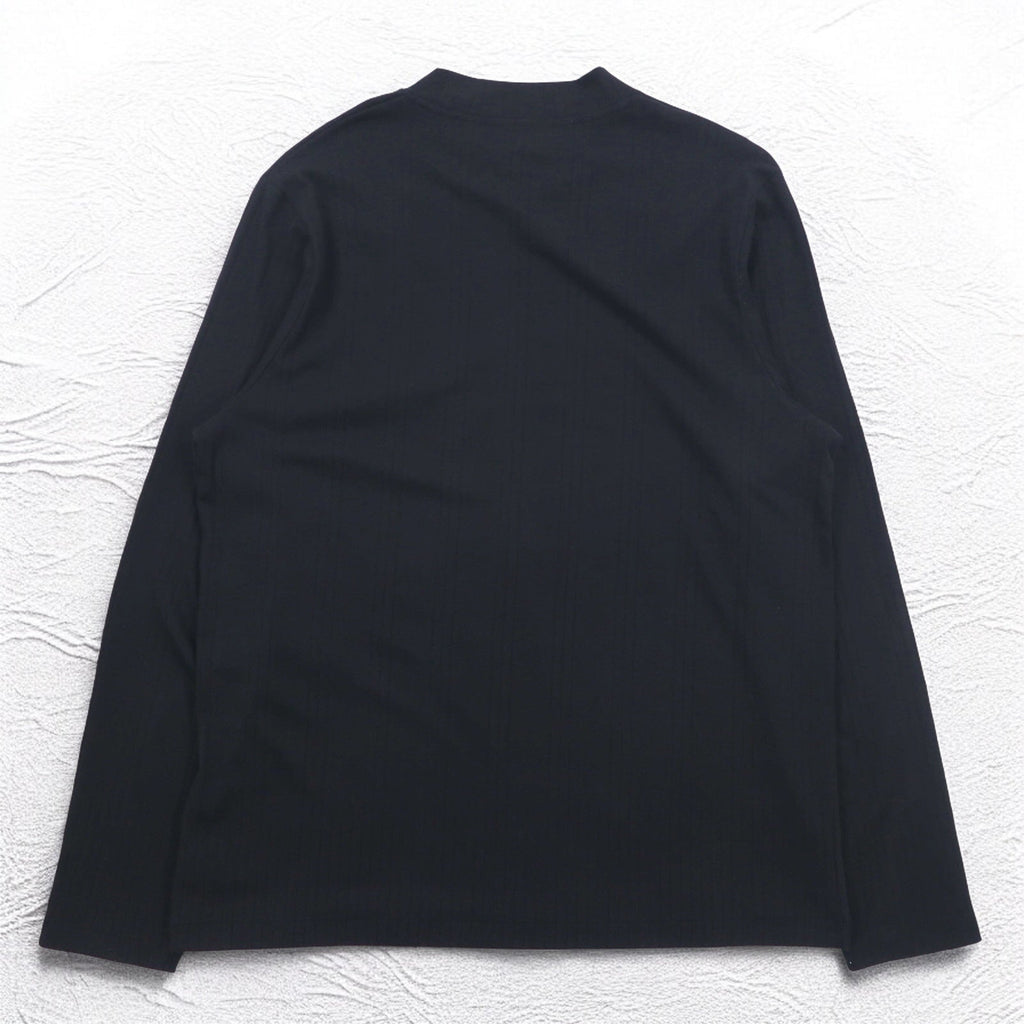 DKNY Dolcevita T-shirt a maniche lunghe, L, nero, cotone