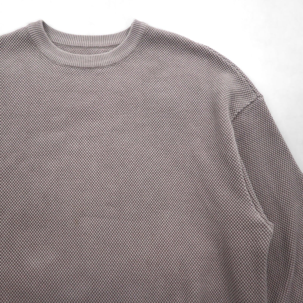 crepuscule モスステッチ プルオーバー ニット セーター 鹿の子 M グレー MOSS STITCH P/O ビッグサイズ 1803-001 日本製