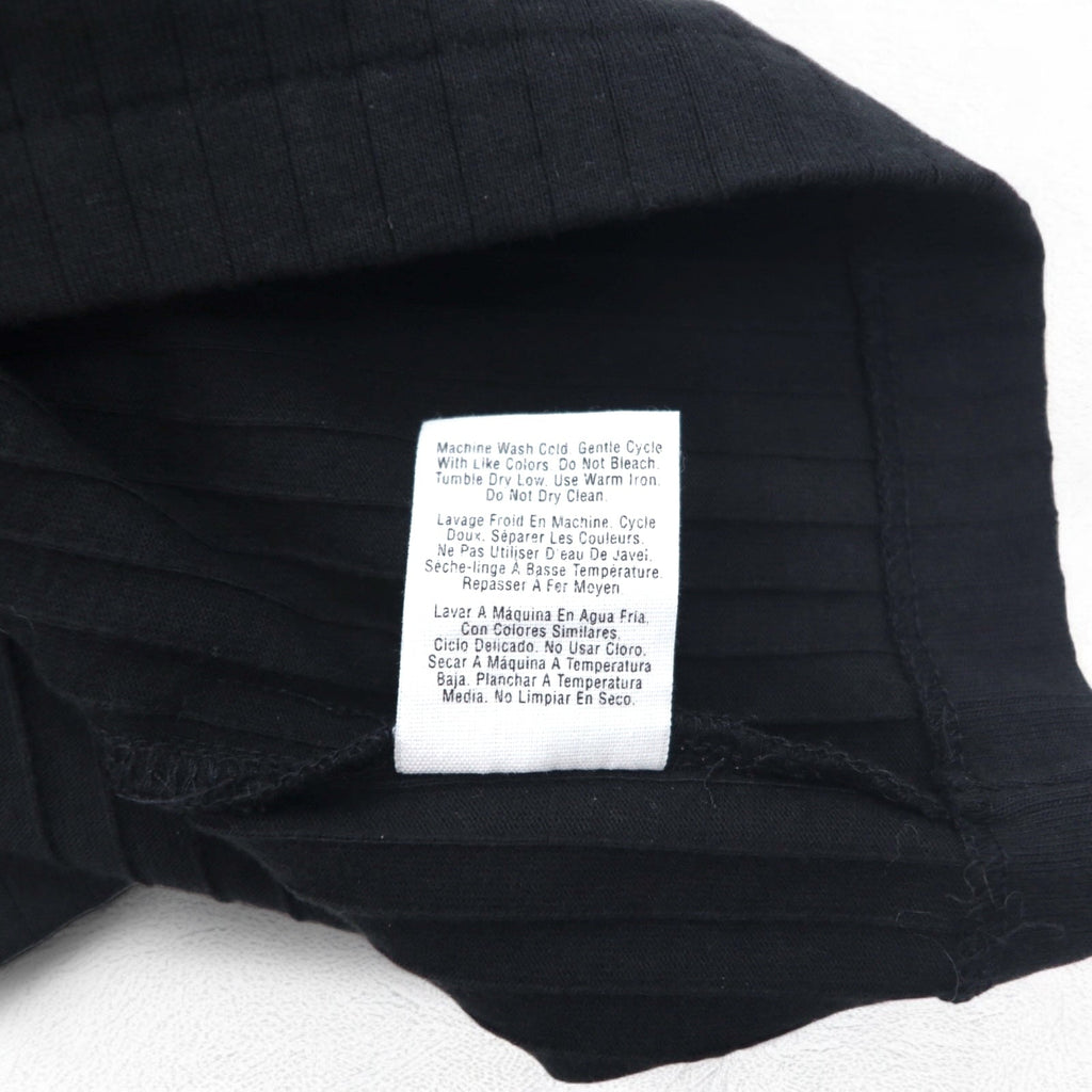 DKNY Dolcevita T-shirt a maniche lunghe, L, nero, cotone