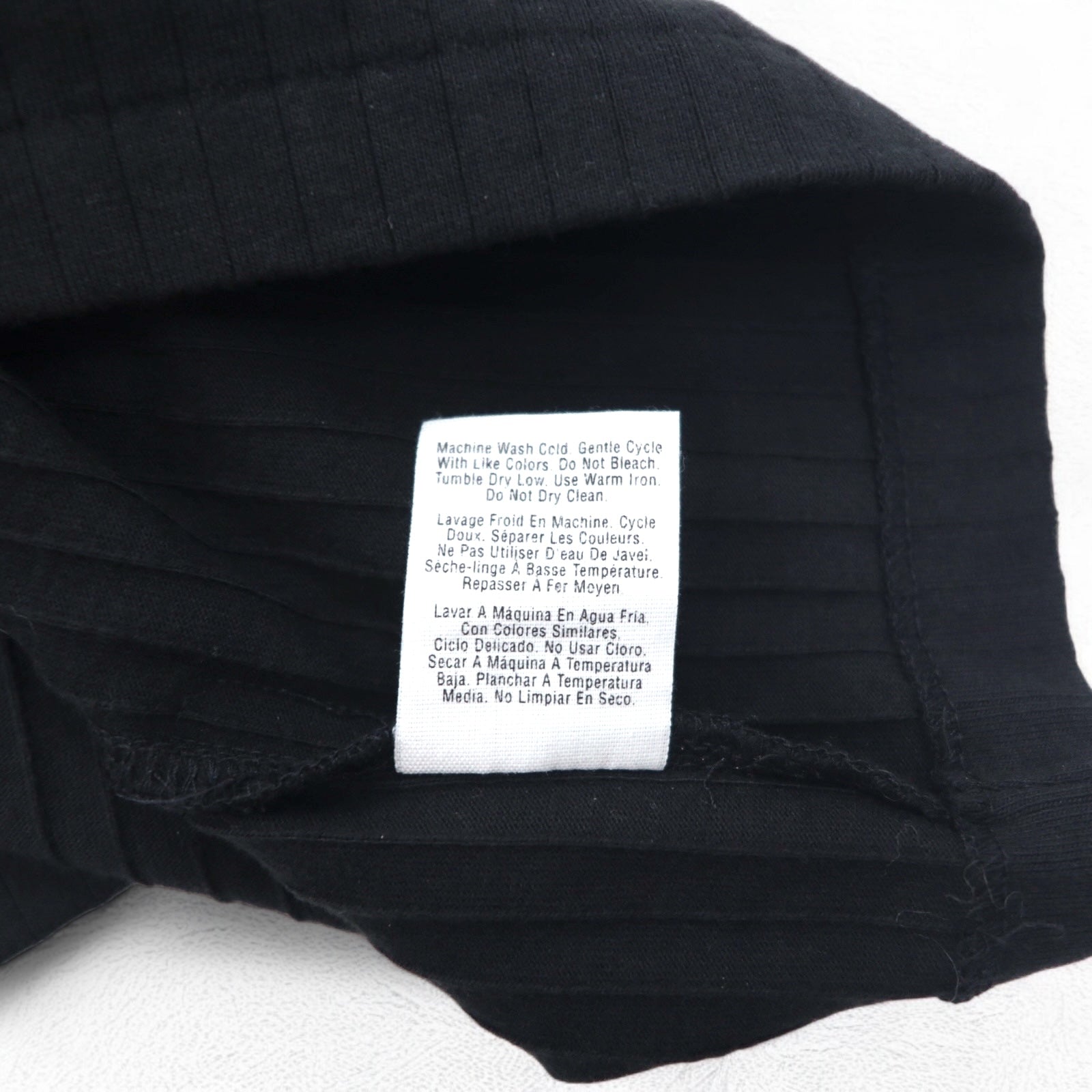DKNY Dolcevita T-shirt a maniche lunghe, L, nero, cotone