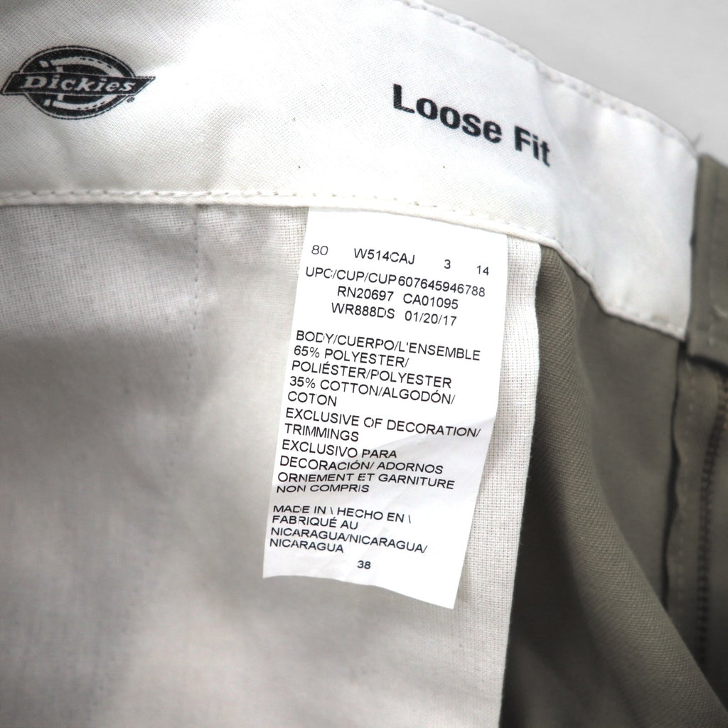Dickies Loose Fit Chino Cargo Shorts Pantaloncini XL Beige WR888DS Made in Nicaragua