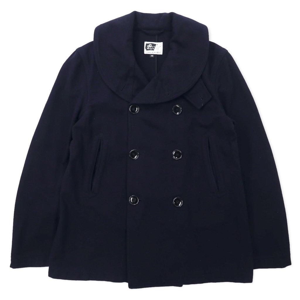 Engineered Garments USA Oversize Melton Peacoat XS Blu navy Lana