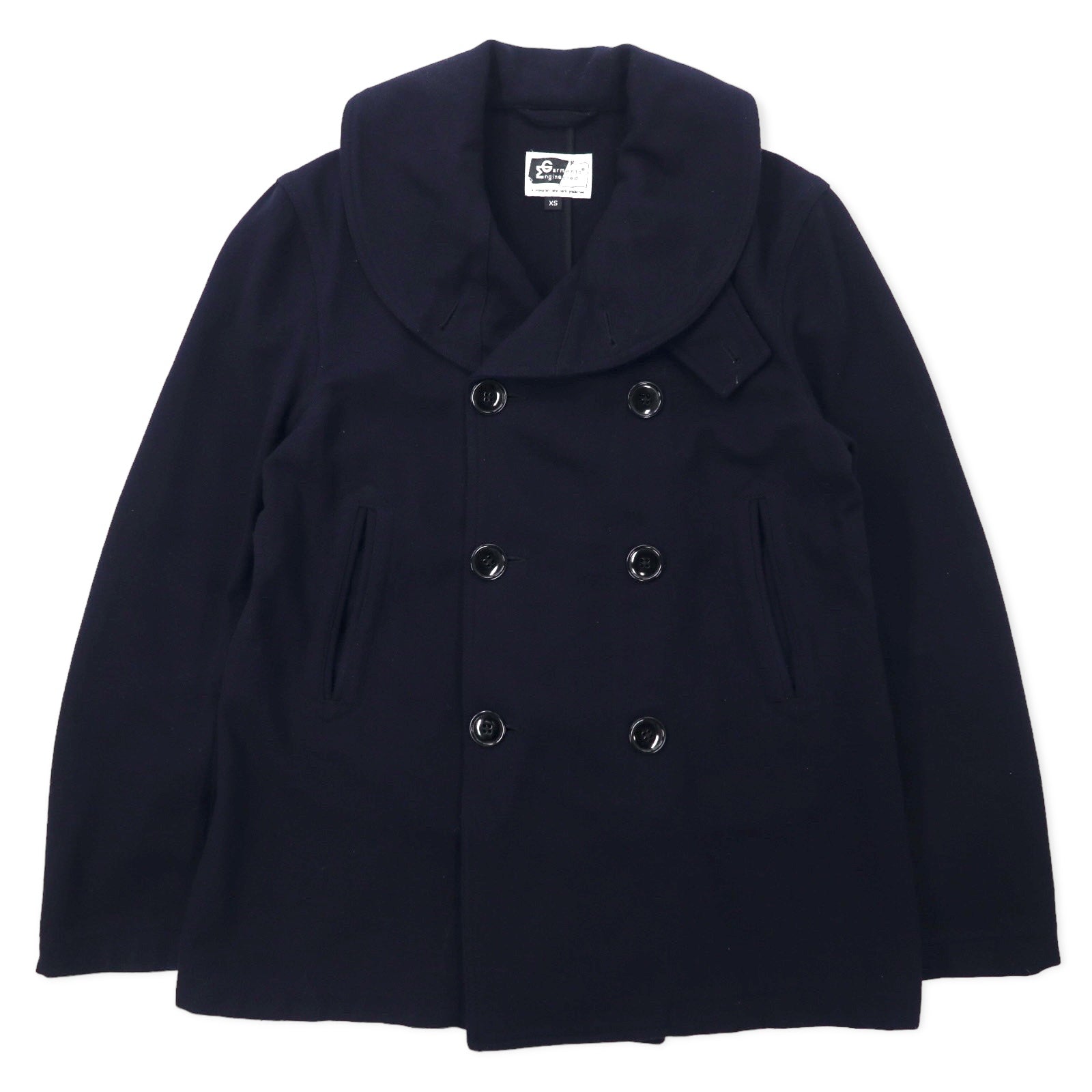 Engineered Garments USA Oversize Melton Peacoat XS Blu navy Lana