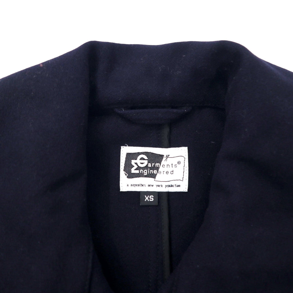 Engineered Garments USA Oversize Melton Peacoat XS Blu navy Lana
