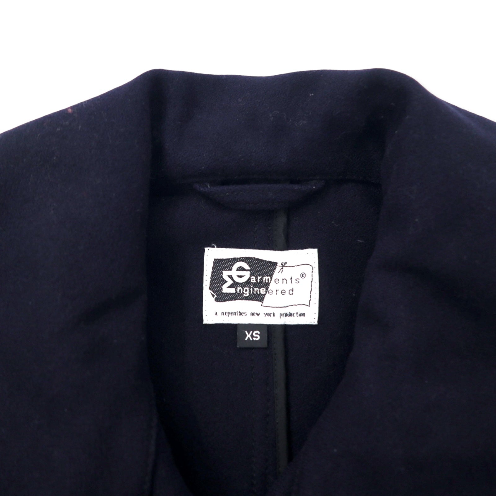 Engineered Garments USA Oversize Melton Peacoat XS Blu navy Lana