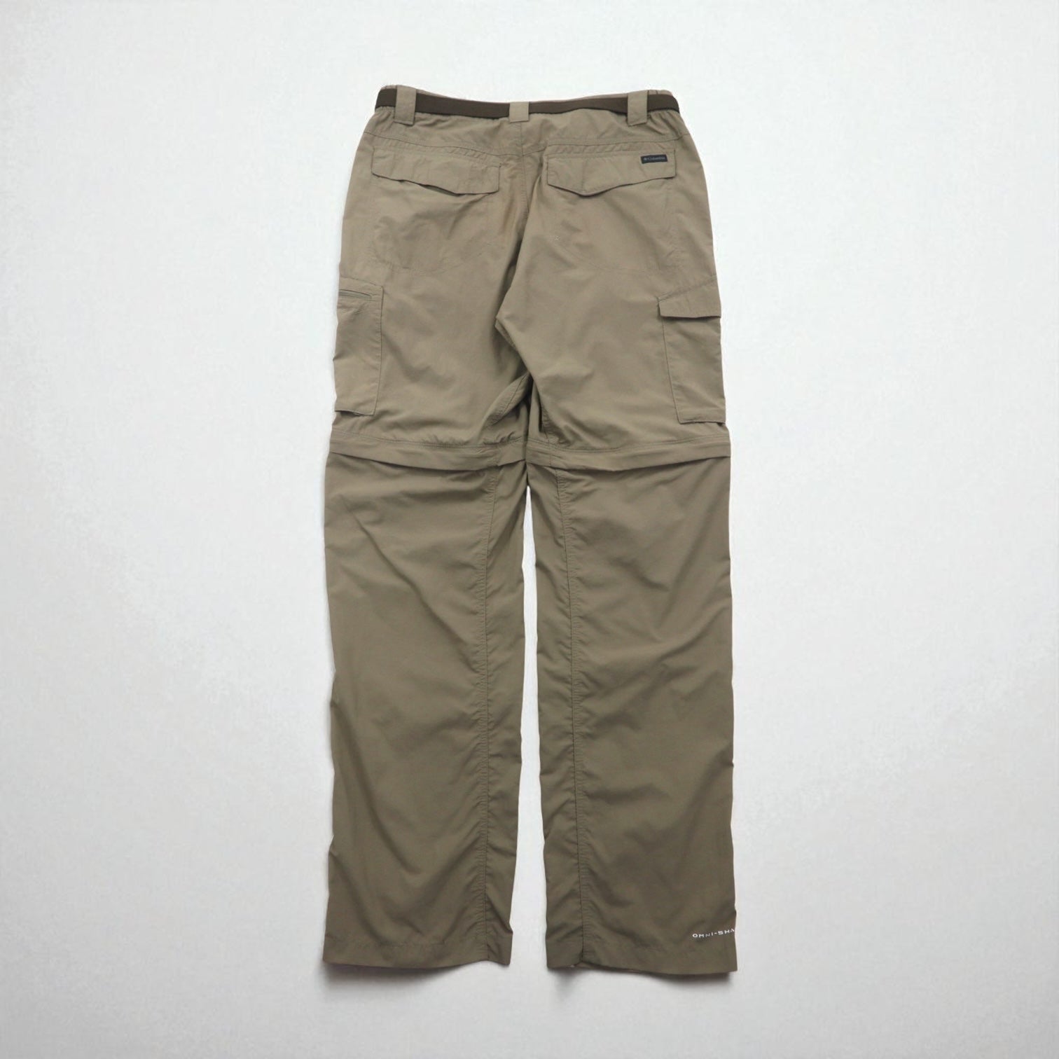 Columbia 2WAY コンバーチブル カーゴパンツ ショートパンツ L オムニシェード OMNI-SHADE 防水 リップストップ Silver Ridge Convertible Pants