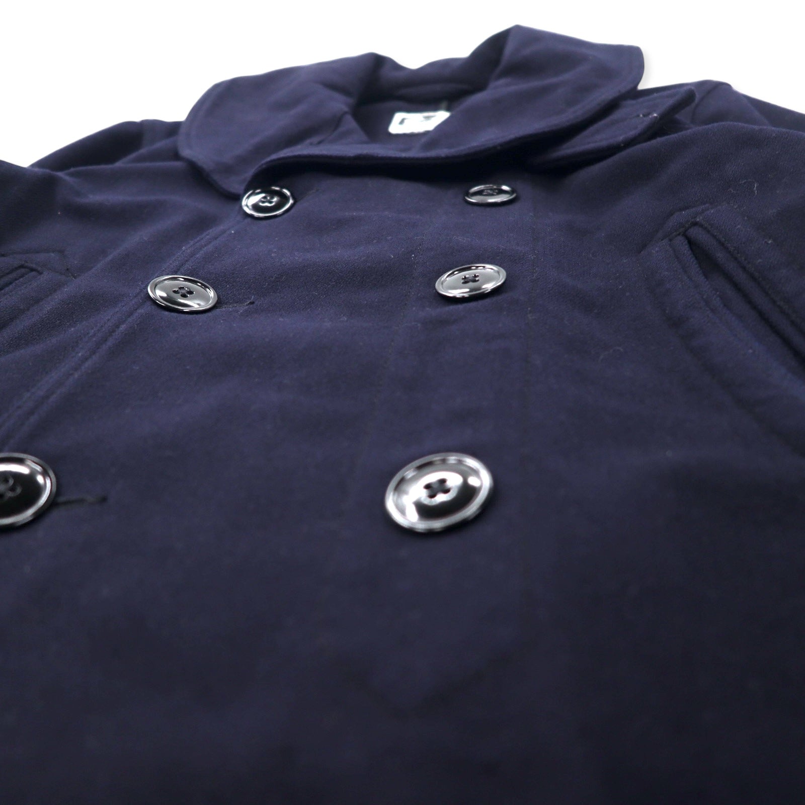 Engineered Garments USA Oversize Melton Peacoat XS Blu navy Lana
