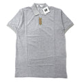im MIYAKE DESIGN STUDIO (issey miyake) Anni '80 Polo L Grigia Cotone Piqué Made in Japan Nuova
