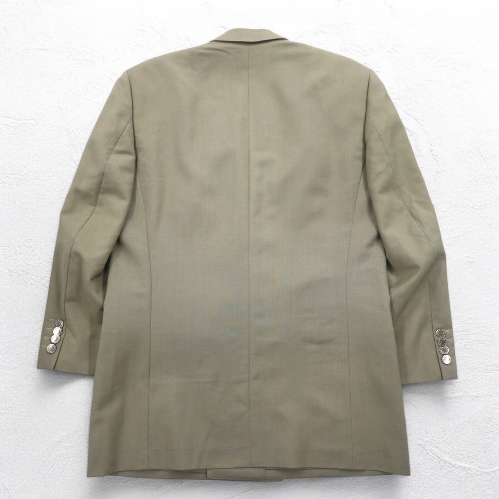 GIVENCHY anni '80 Old Blazer doppiopetto in lana beige con bottoni in metallo taglia M, Made in Japan