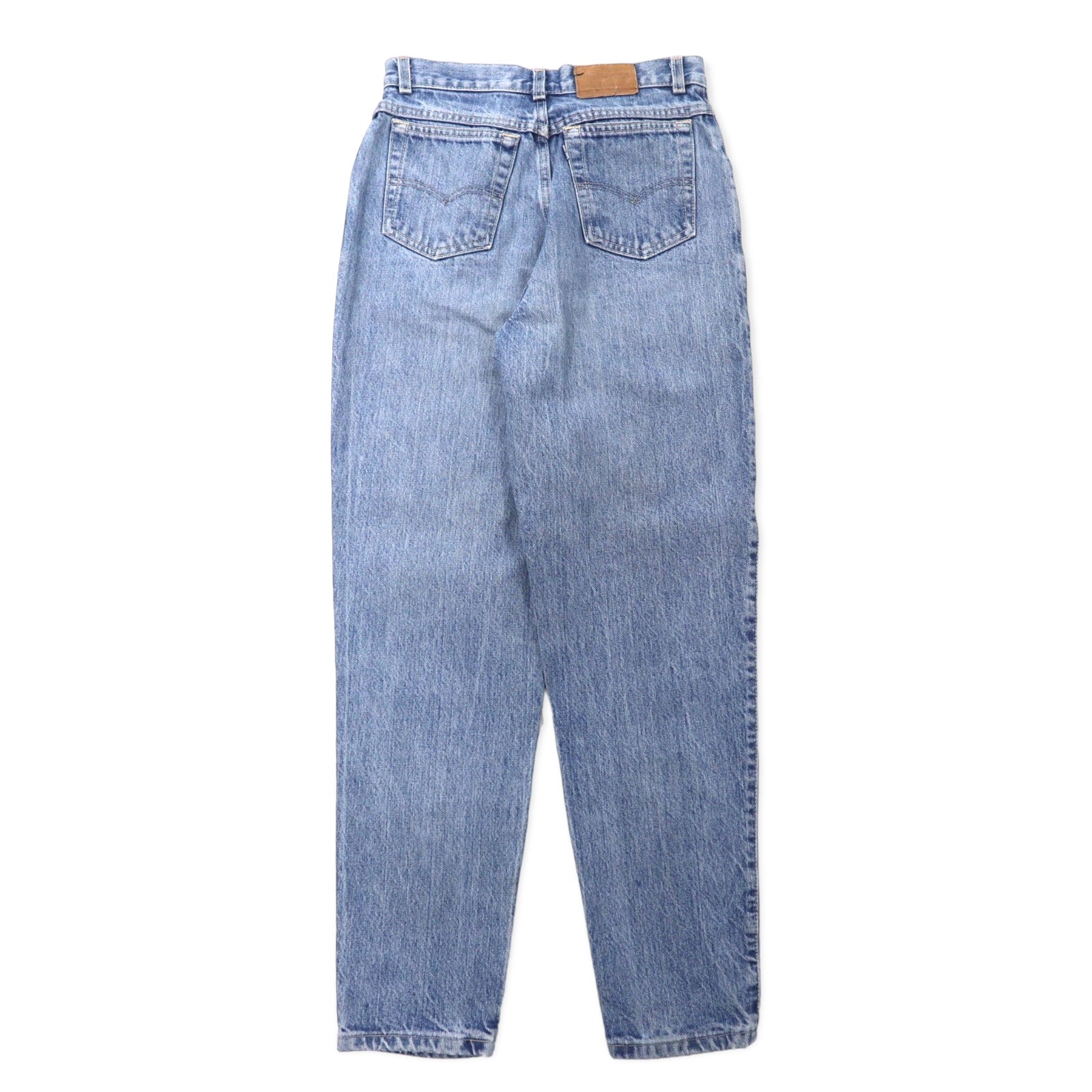 Levi's Made in USA anni '80 Jeans a vita alta affusolati in denim 11 blu ice wash cotone bottone sul retro 573 linguetta bianca 57902-7206
