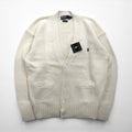 Polo Ralph Lauren 90年代 ニット Vネック カーディガン L ホワイト スモールポニー刺繡 未使用品