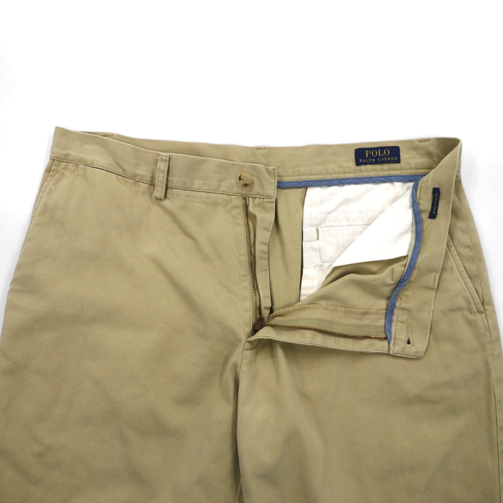 POLO RALPH LAUREN Pantaloncini Chino Classici L Beige Cotone