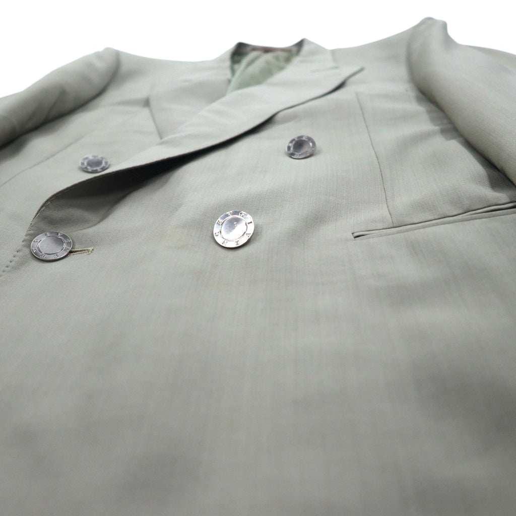 GIVENCHY anni '80 Old Blazer doppiopetto in lana beige con bottoni in metallo taglia M, Made in Japan