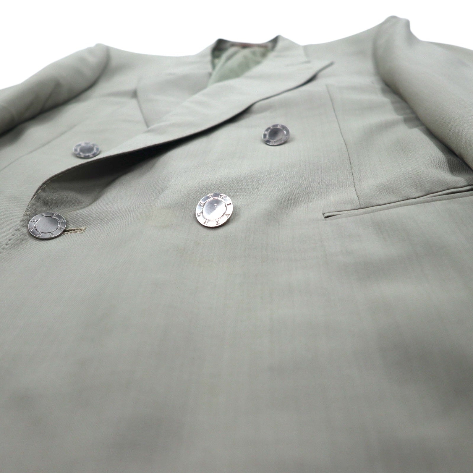 GIVENCHY anni '80 Old Blazer doppiopetto in lana beige con bottoni in metallo taglia M, Made in Japan