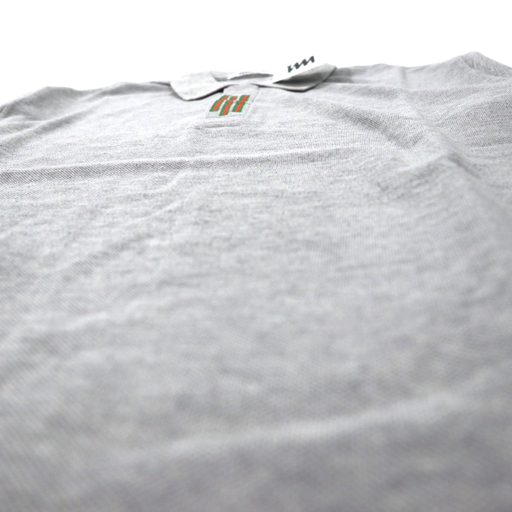 im MIYAKE DESIGN STUDIO (issey miyake) Anni '80 Polo L Grigia Cotone Piqué Made in Japan Nuova