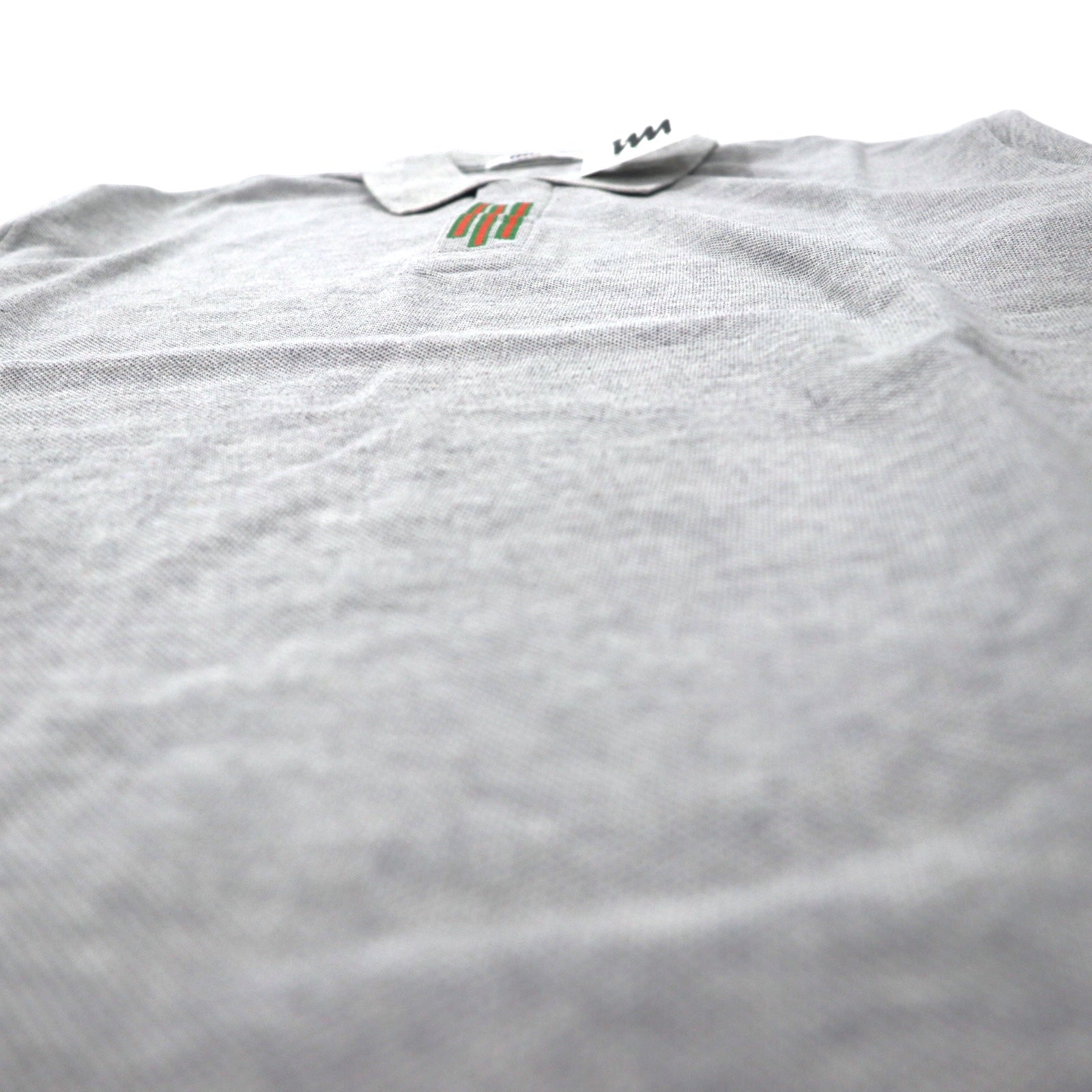 im MIYAKE DESIGN STUDIO (issey miyake) Anni '80 Polo L Grigia Cotone Piqué Made in Japan Nuova
