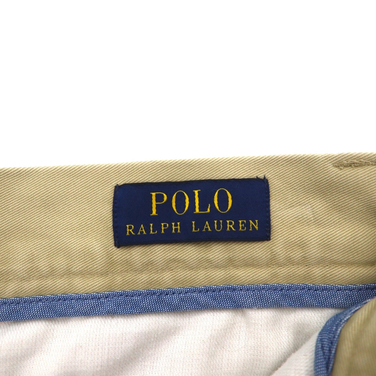 POLO RALPH LAUREN Pantaloncini Chino Classici L Beige Cotone