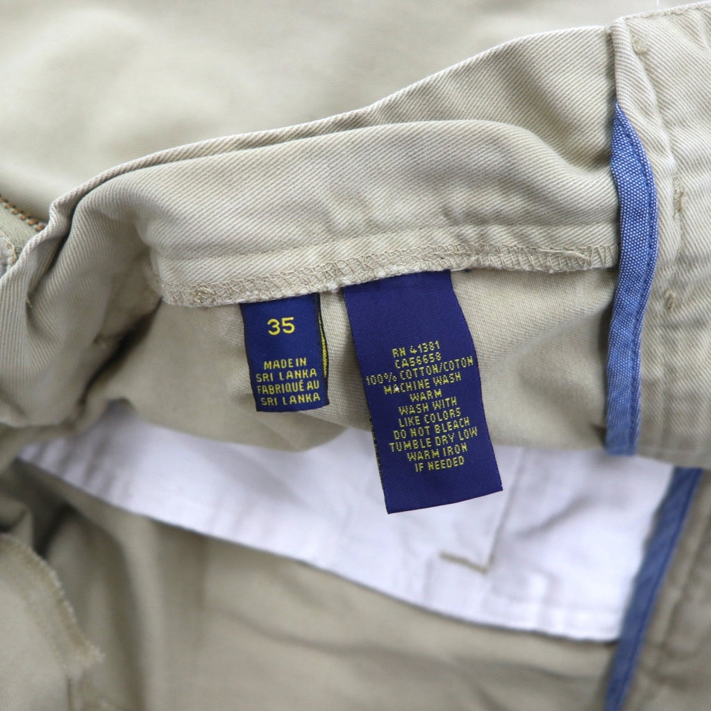 POLO RALPH LAUREN Pantaloncini Chino Classici L Beige Cotone