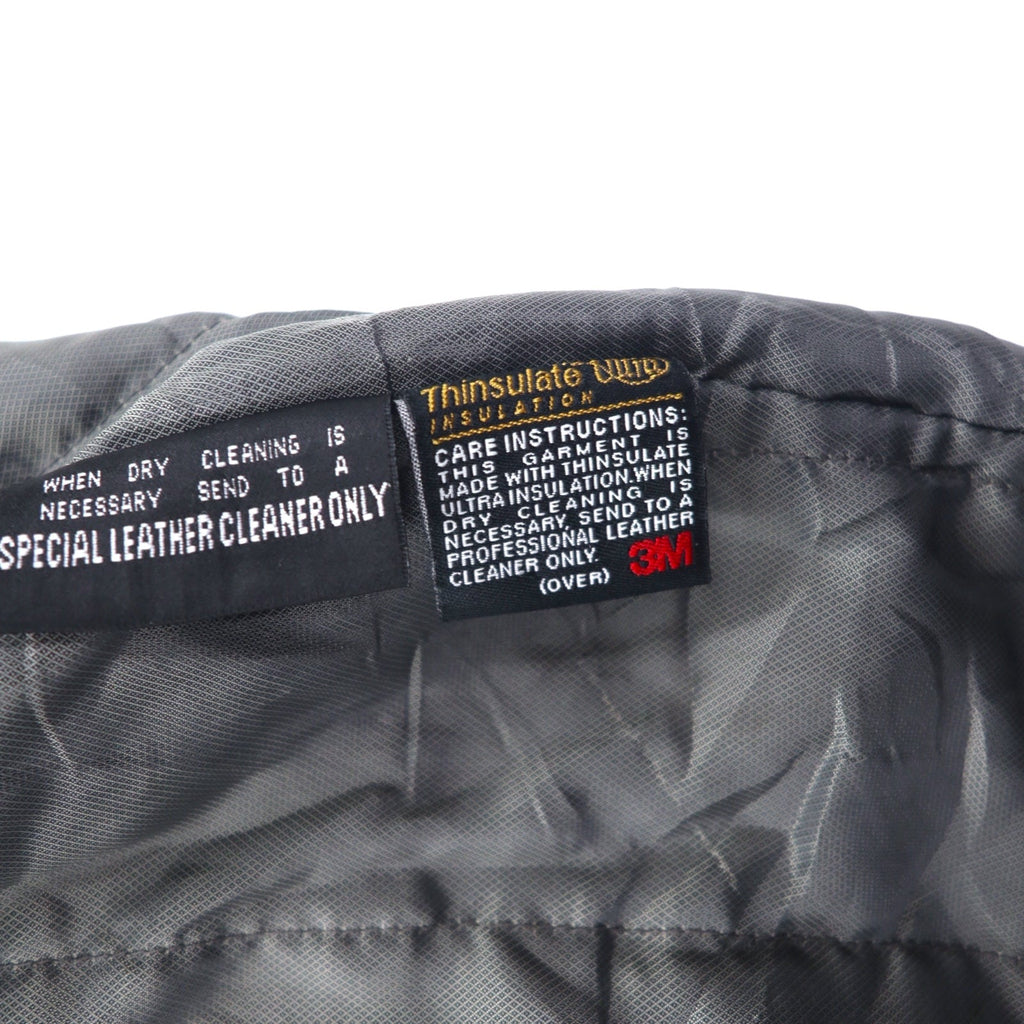 90年代 PELLE STUDIO ( WILSONS ) Thinsulate 中綿 レザーコート カーコート M ブラック レザー ライナー着脱式