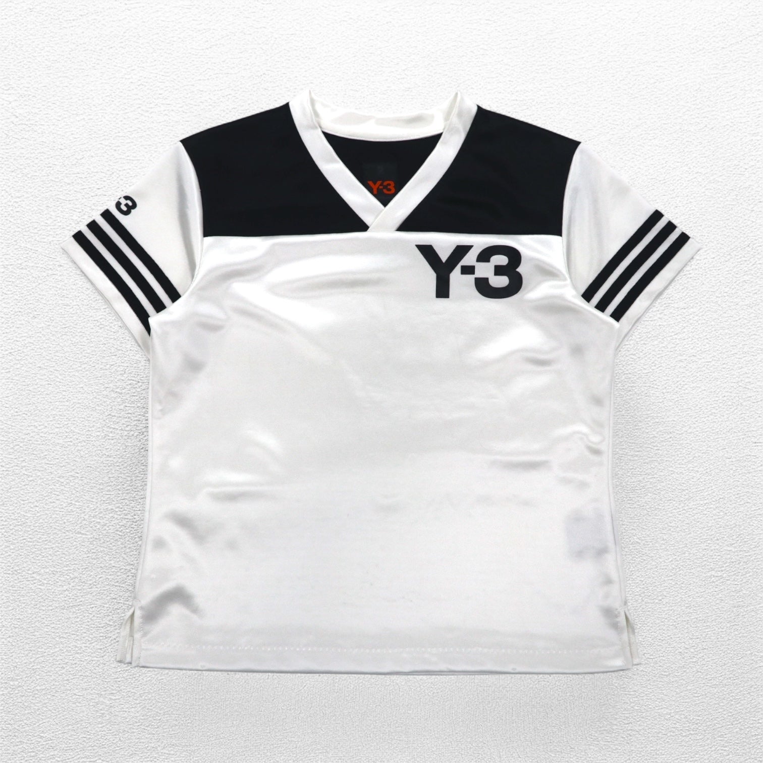 Y-3 (YOHJI YAMAMOTO × adidas) maglia da gioco S, nero, bianco, raso, poliestere, uniforme