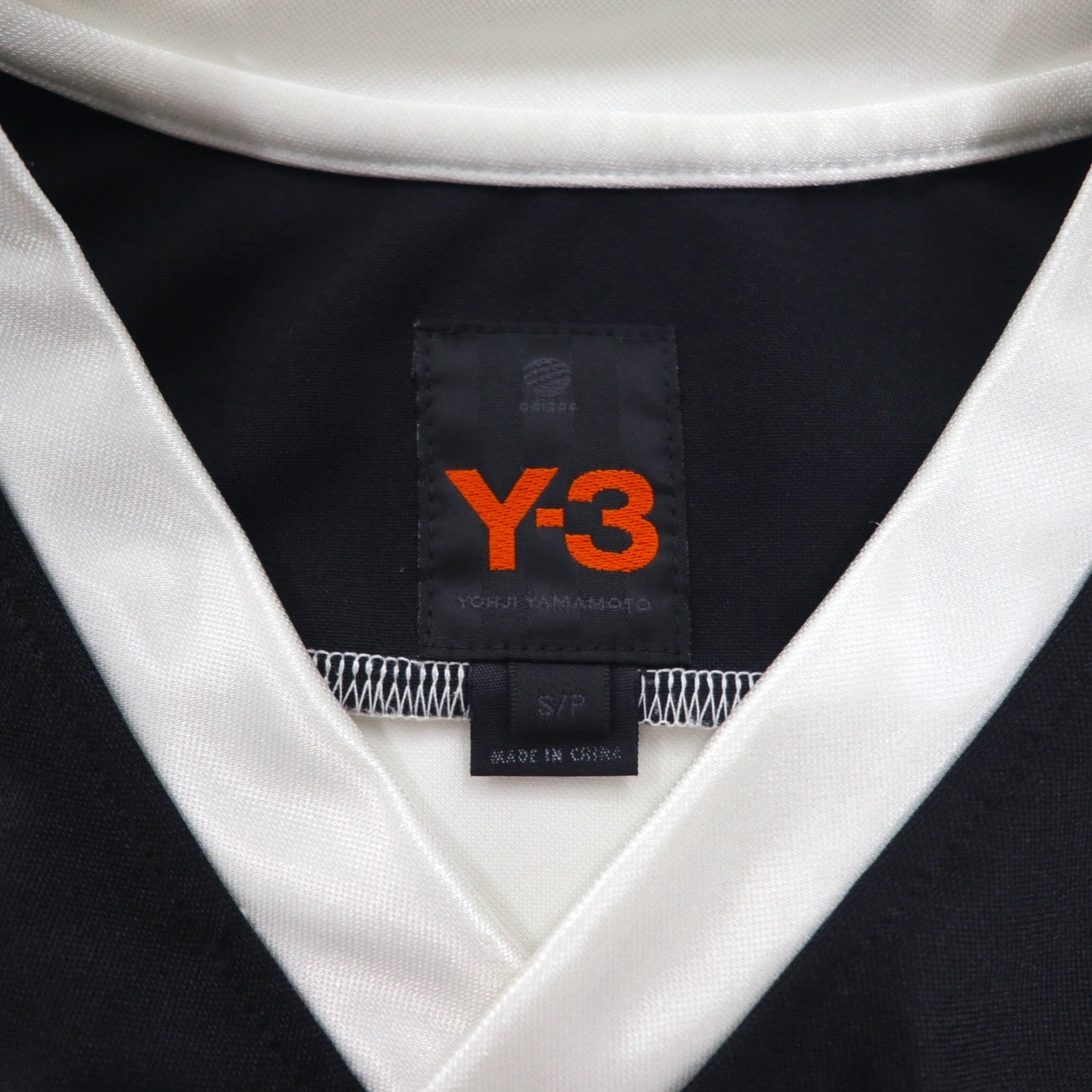 Y-3 (YOHJI YAMAMOTO × adidas) maglia da gioco S, nero, bianco, raso, poliestere, uniforme