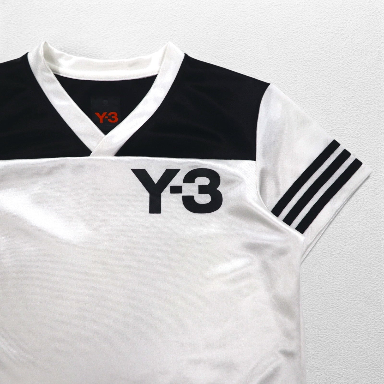 Y-3 (YOHJI YAMAMOTO × adidas) maglia da gioco S, nero, bianco, raso, poliestere, uniforme