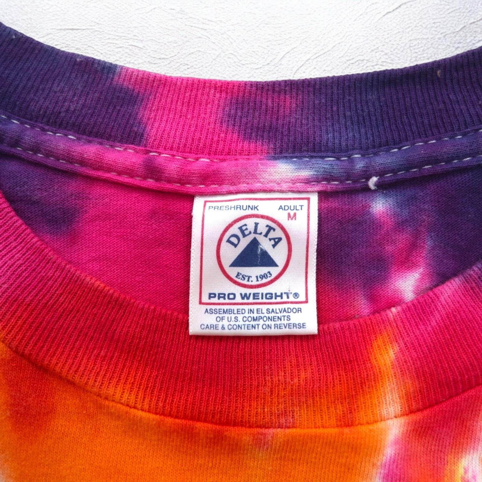 GRATEFUL DEAD T-shirt a maniche lunghe Tie-Dye con orso danzante, taglia M, multicolore, marca DELTA, Grateful Dead