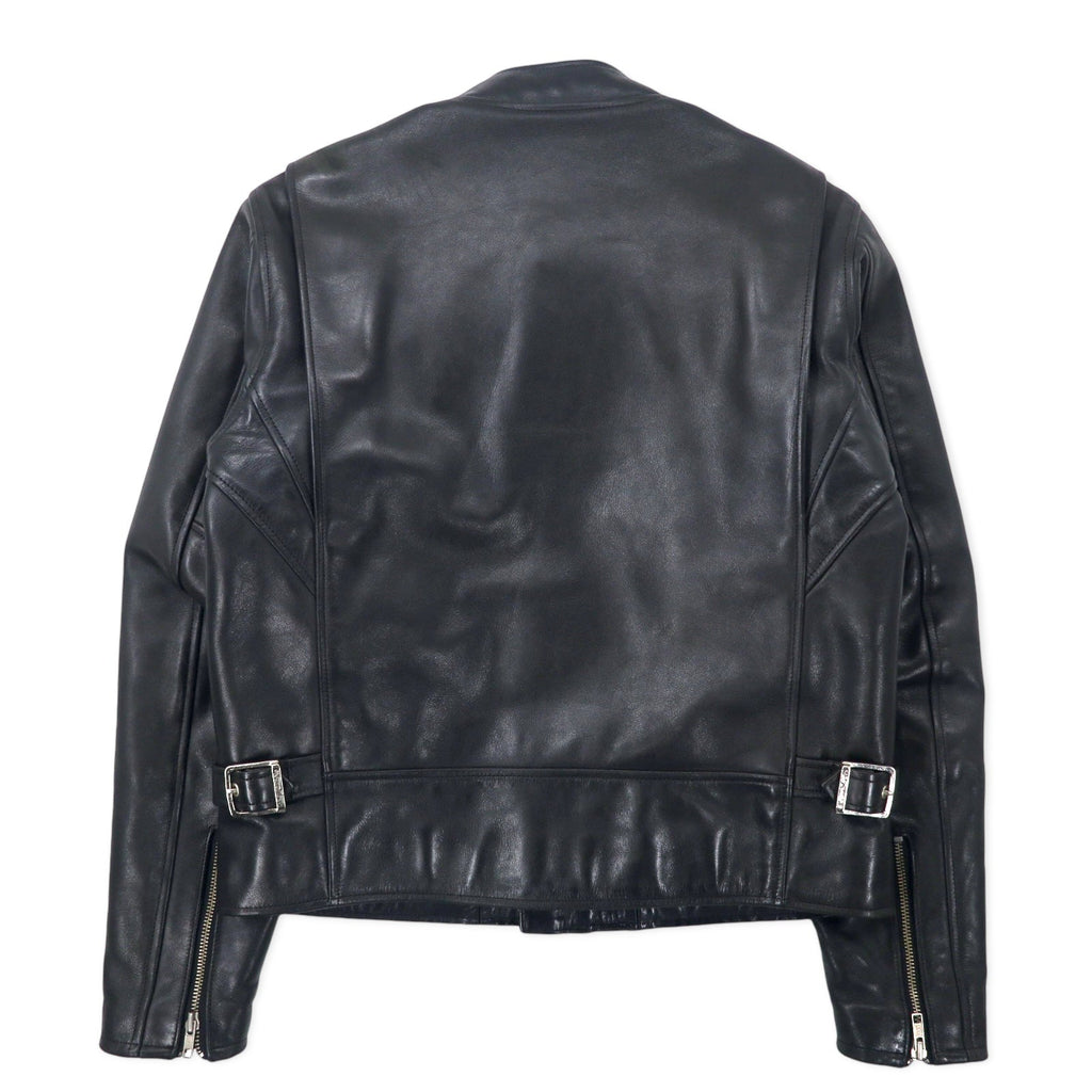 HARLEY DAVIDSON Giacca in pelle da motociclista singola M Nera Pelle bovina Fodera trapuntata 40192