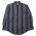 HARLEY DAVIDSON Camicia da Lavoro in Flanella L Grigio Righe Cotone Prodotta in Messico
